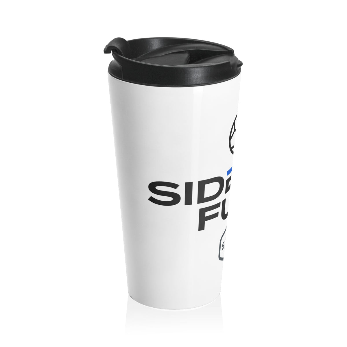Travel Mug — 'Fuel' Soccer Logo Stainless Steel Tumbler