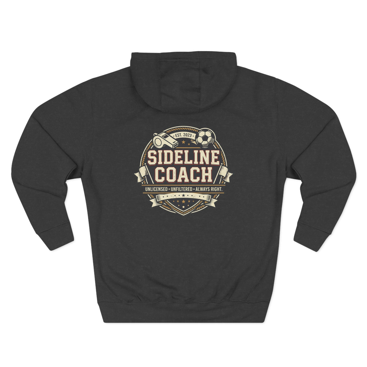 Sideline Coach Hoodie — Soccer Coach Fleece Pullover