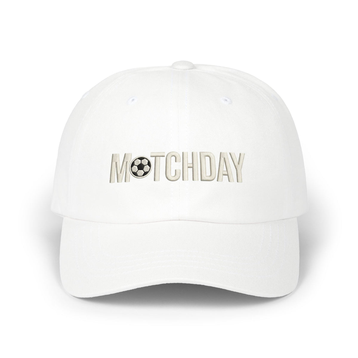 Matchday Dad Cap — Embroidered Soccer Ball Baseball Hat