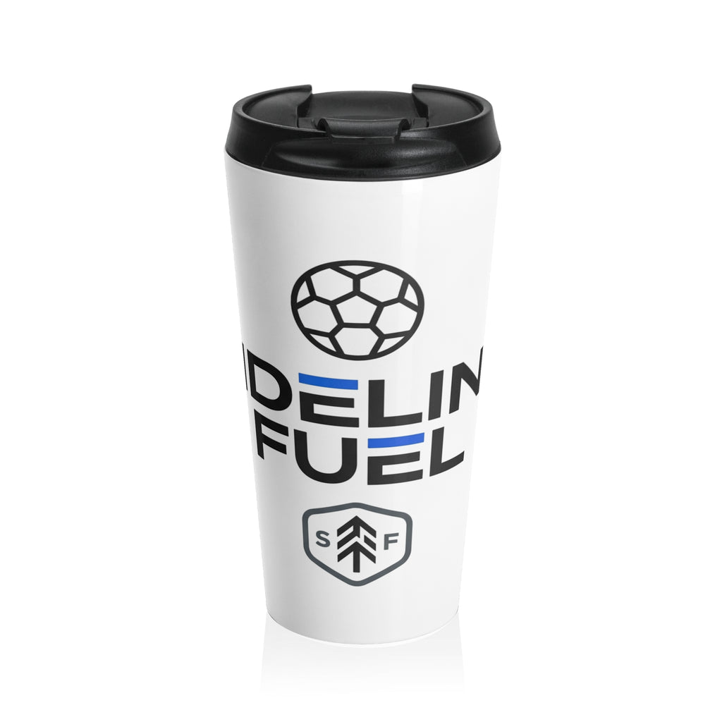Travel Mug — 'Fuel' Soccer Logo Stainless Steel Tumbler